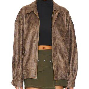 Lioness Kenny Bomber Jacket in Chocolate